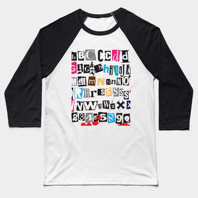 Alphabet Baseball T-Shirt by Madhav